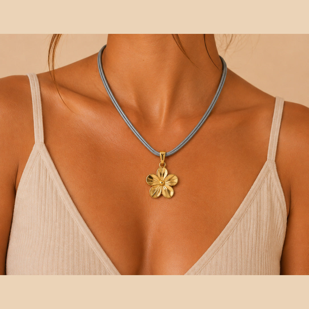 Charm Leather Rope Necklace