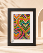 Beaded Hearts Frame