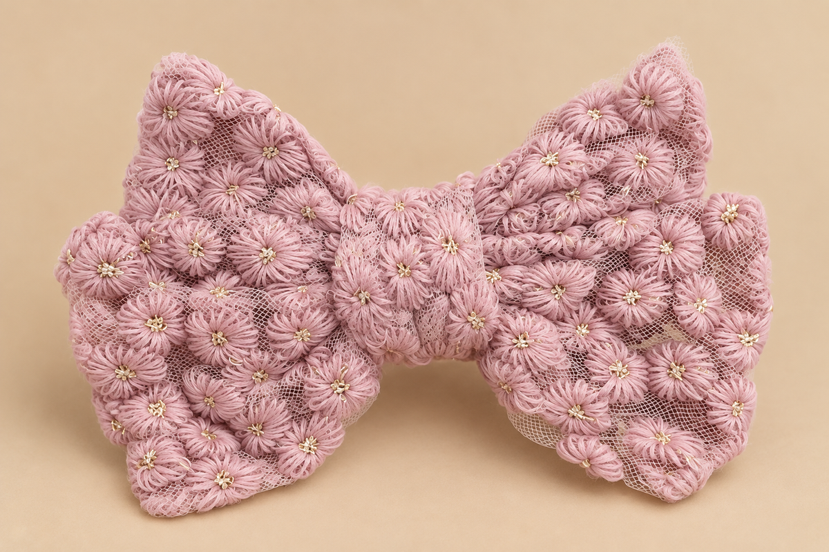 Floral Bow Clip