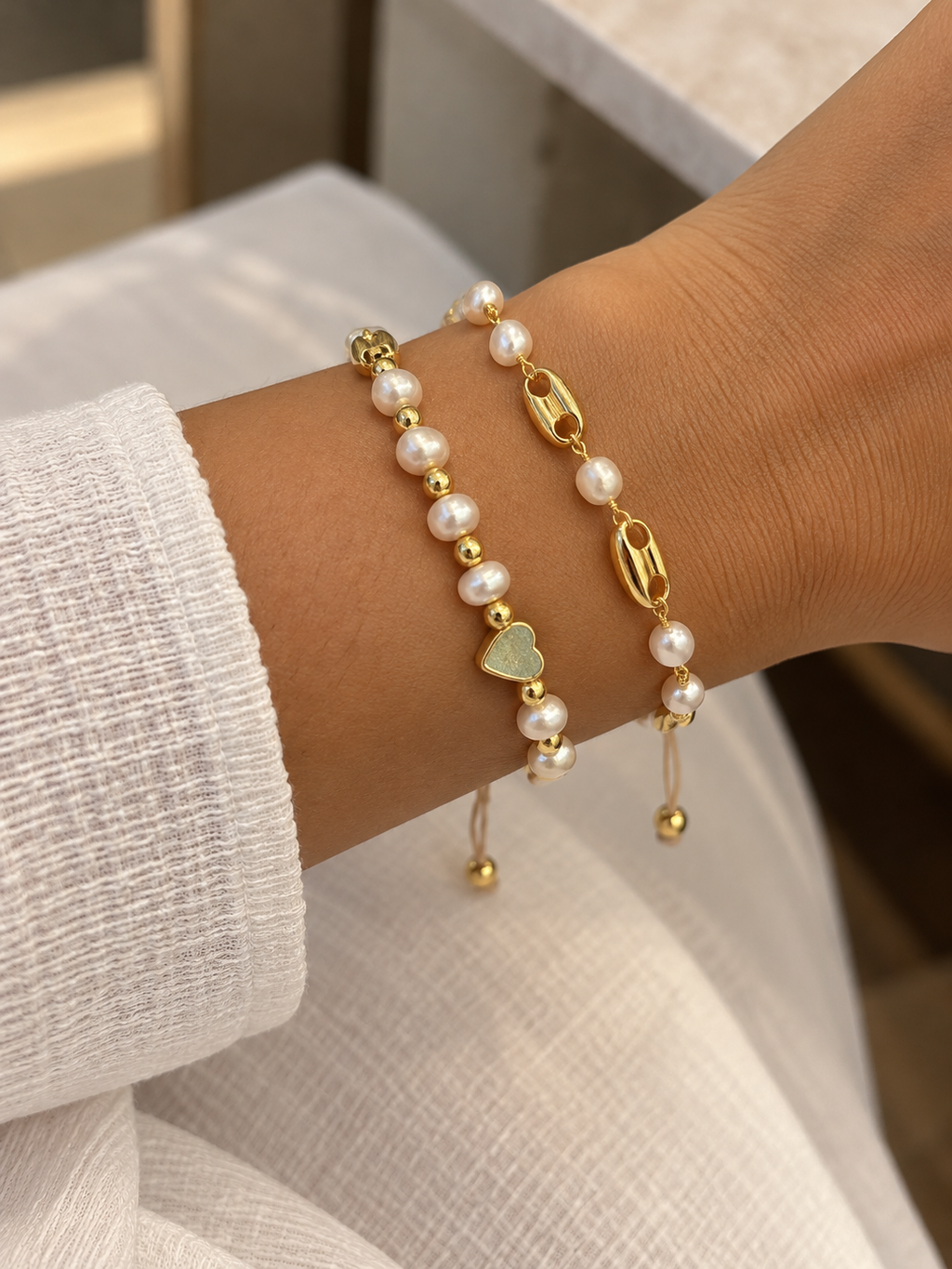 Pearl Bracelet Set